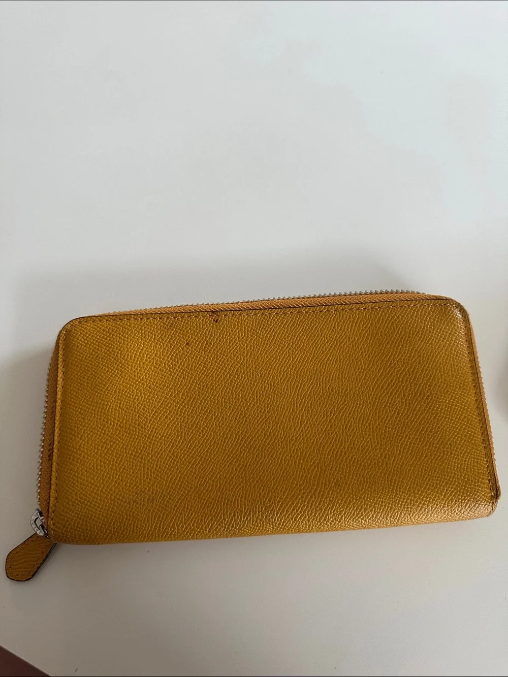 Coach Pebbled Leather Zip Wallet in Mustard - Picture 3 of 4